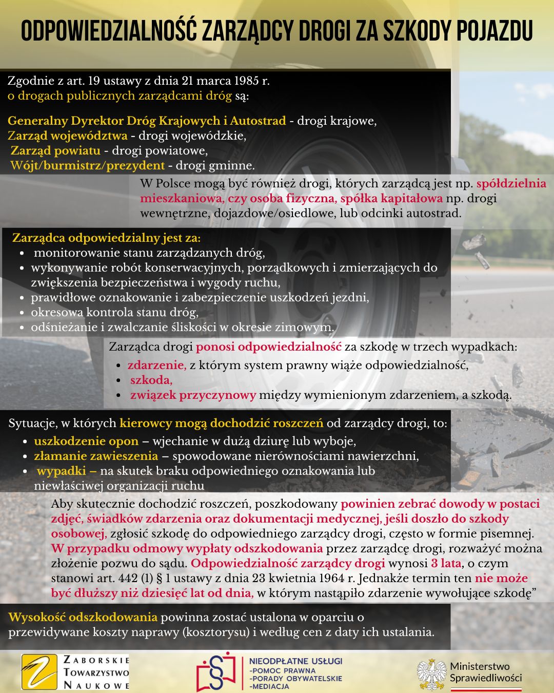 ODPOWIEDZIALNOŚĆ ZARZĄDCY DROGI ZA SZKODY POJAZDU 1